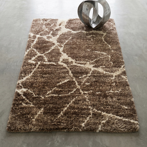 Premium Hand Knotted Wool Shaggy Area Rug Classic Floral Pattern Soft Flat Pile Carpet for Living Room Bedroom Home Decor - Product Image 6