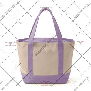 Canvas Tote Bag with Dual Shoulder Straps Front Utility Pocket Reusable Shopping Travel <b>Handbag</b> Custom Logo OEM ODM Wholesale - Product Image 5