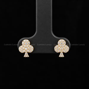 0.30 CT Round Lab Grown Diamond 14K Yellow Gold Nature <b>Inspired</b> Studs Tree Stud Earrings Everyday <b>Jewelry</b> Gift for Her - Product Image 5