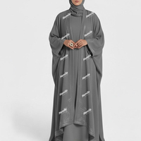 Nueva Llegada, Abaya de Estilo Árabe de Dubái para Mujer, Vestido Musulmán de Manga Larga, Antiarrugas, Transpirable, Elástico en Cuatro Direcciones, Ligero