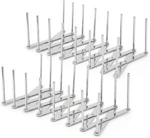 Étagère à casseroles empilable en métal noir à 5 niveaux, support de rangement pour ustensiles de cuisine, support décoratif pour casseroles - Product Image 3