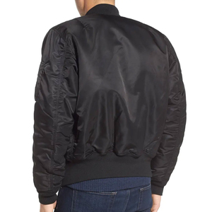 Men's Black Bomber <b>Jacket</b> With NY Logo Zipper Front Casual Outerwear Autumn Wear - Product Image 2