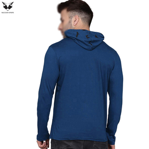 Sweat-shirt à capuche bleu pour homme avec imprimé oiseau, coupe ajustée, décontracté, manches longues, coupe ample, streetwear, sweat-shirt personnalisé de qualité supérieure pour homme - Product Image 4