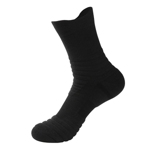 High Quality Unisex Adult <b>Polyester</b> <b>Socks</b> Black White Grey Plain Solid <b>Socks</b> for Men and Women Custom Size Made In Pakistan - Product Image 2