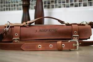 Housse de protection en cuir synthétique pour couteau de chef avec poches et rabat pour une sécurité maximale LKR-0285 - Product Image 4