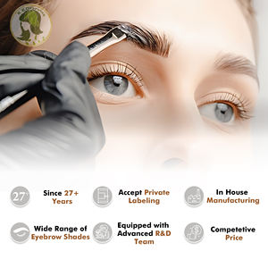 Kit de teinte au henné pour sourcils noirs à action rapide Marque privée Ingrédients naturels à base de plantes Produit de soins personnels de beauté - Product Image 6