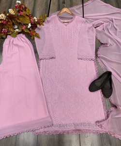 Salwar Kameez de Algodón Morado, Corte Holgado, Ropa Étnica Tradicional para Mujer, Estilo Casual para Todas las Temporadas, India, Pakistán, 62914 BE-170 - Product Image 2