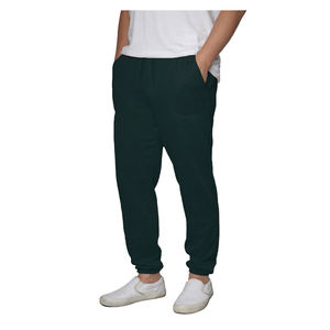 Pantalon de jogging décontracté pour homme, marron, taille élastique, avec poches latérales, cordon de serrage, 100% coton, poids moyen - Product Image 5