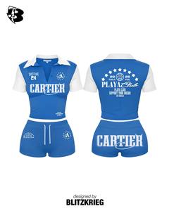 Conjunto a juego Pink Black Playa Club |   Polo Corto y Pantalones Cortos |   Ropa de Playa para Mujer, Estilo Urbano, Marca Privada OEM - Product Image 2