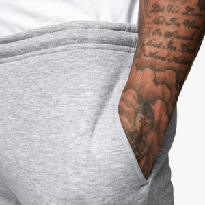 Pantalones Cortos Deportivos para Hombre, Color Gris Jaspeado, Tacto Suave, con Cordón, para Gimnasio, Entrenamiento, Ropa Deportiva Informal - Product Image 6