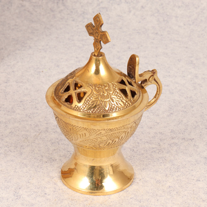 Handcrafted Brass Incense <b>Burner</b>-Traditional Religious Eco-Friendly Decor with Antique Finish for Meditation & Prayer - Product Image 5