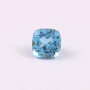 Topacio Azul Suizo Natural de 4x4 mm, Corte Cuadrado Cojín, Facetado, Calibrado, Gema Suelta para Joyería, Lote al por Mayor - Product Image 4