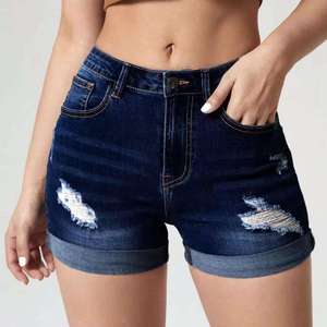Premium women denim shorts with trendy fit, soft stretch fabric & stylish casual look perfect for summer fashion wear. - Product Image 1