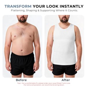 <b>Men</b> Shapewear <b>Compression</b> <b>Vest</b> Sleeveless Slim Fit Tummy Control Tank Top Bulk Supplier OEM - Product Image 3