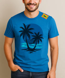 T-shirts imprimés pour hommes 100 % coton de qualité supérieure, motifs personnalisés, grandes tailles, anti-boulochage, doux et respirants pour usage quotidien - Product Image 2