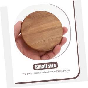 Acacia Wood Luxury Handmade Round 10mm Thick Tea <b>Coaster</b> <b>Set</b> Decorative <b>Coasters</b> for Home and Office - Product Image 1