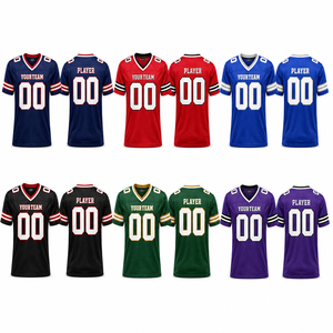 Maillot de football américain personnalisé pour université, respirant, séchage rapide, uniforme de match d'équipe avec nom, numéro et logo personnalisés - Product Image 2