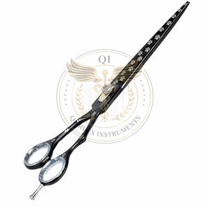 Tijeras de Peluquería Canina Curvas de Acero Inoxidable con 23 Dientes para Uso Doméstico, para Diestros (Azul, 10.0 Pulgadas) - Product Image 2