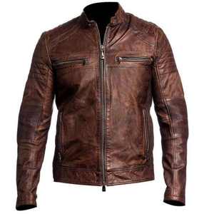 Custom Design Zipper <b>Leather</b> Biker Fashion <b>Jacket</b> Genuine <b>Leather</b> <b>Jackets</b> Motorcycle Men <b>Leather</b> <b>Jacket</b> for Men MADE BY HAIDIIII - Product Image 4