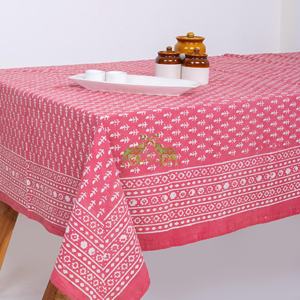 Última Colección: Hermosa Manteles Modernos con Estampado Floral Dabu Hecho a Mano, Ecológicos y Duraderos para Mesa de Comedor - Product Image 4