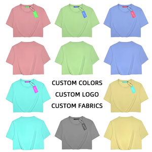 Camiseta Deportiva Corta de Algodón para Gimnasio, Personalizable con Logotipo, Lisa, para Mujer - Product Image 3