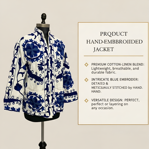 Chaqueta Bomber de Mujer Casual con Cuello Alto y Bordado Floral a Mano en Terciopelo de Lujo al por Mayor - Product Image 6