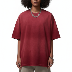 Camiseta Premium 100% Algodón, Holgada, Gruesa, Personalizable, Lisa, para Hombre, Unisex, Lavada, con Efecto Desgastado por el Sol, Transpirable, Tallas Grandes - Product Image 5