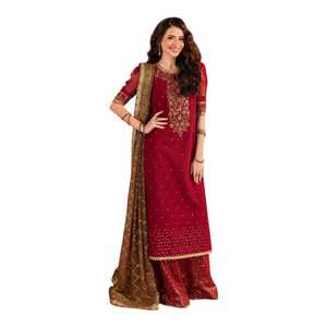 Robes de soirée pakistanaises élégantes, tenue de fête pour femmes, ensemble brodé 3 pièces, mesures personnalisées, couleurs, ensemble de mariage traditionnel - Product Image 1