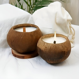 Factory supply coconut shell <b>candle</b> best price handmade <b>candles</b> for decorating table banquet - Product Image 4