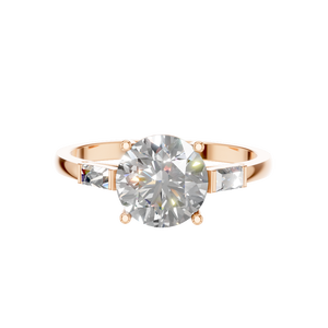 Anillo de Compromiso de Plata de Ley 925 con Baño de Rodio, Corte Brillante de Lujo, con Moissanita Engastada en Puntas, Ideal para Aniversario, Gran Venta - Product Image 5