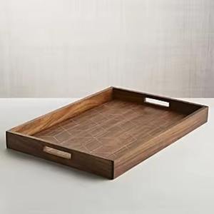 Bandeja de Servicio de Madera de Lujo, Tabla Decorativa para Servir Comida, para Bodas, Fiestas, Banquetes y la Industria Hotelera - Product Image 5