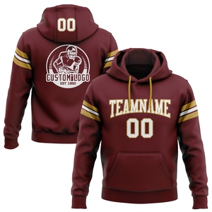 Sweat-shirt à capuche de football blanc et rouge-noir, nouvelle conception, personnalisé, cousu sur mesure, vente en gros directe pour les professionnels - Product Image 2