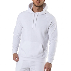 Sudadera con Capucha Verde Sólido para Hombre, Manga Larga, Informal, Transpirable, de Algodón, con Cordón Ajustable y Bolsillos Laterales - Product Image 3
