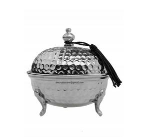 Cazuelas de acero martillado de alta calidad con tapa, calentador de alimentos de Metal y servidor para cocinas, olla caliente de Metal para servir desde la India - Product Image 6