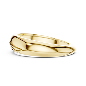 Yellow Gold Plated Diamond Ring Solitaire Band Luxury Jewelry for Women Engagement Wedding <b>Gift</b> - Product Image 2