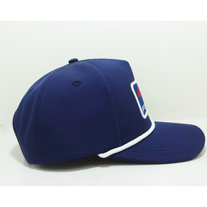 Casquette en gros à 5 panneaux avec patch brodé, de haute qualité, profilé, structurée et visière légèrement courbée - Product Image 2