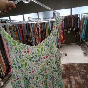 Vestido Midi de Algodón Floral para Mujer, Elástico, sin Mangas, Estampado, Informal, Estilo Bohemio, para la Playa, Fiestas, Kurti, Ropa de Resort - Product Image 1