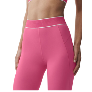 High Waist <b>Pink</b> Seamless <b>Leggings</b> Full Length Knitted Stretch Breathable Sporty <b>Women's</b> Yoga Gym Wear - Product Image 4