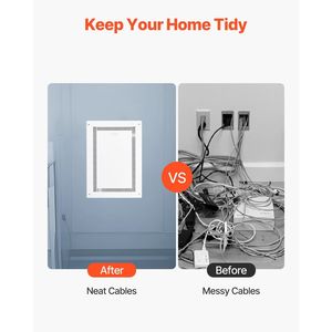 Kit Scatola di Gestione Cavi da Incasso a Parete da 20 Pollici per Strutture Multimediali con Accessori Cablati - Product Image 3