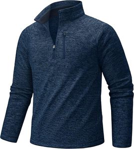 White Cotton French Terry Half <b>Zip</b> Sweatshirt Unisex <b>Quarter</b> <b>Zip</b> Pullover Stand Collar Streetwear <b>Sweater</b> Winter Regular Fit - Product Image 2