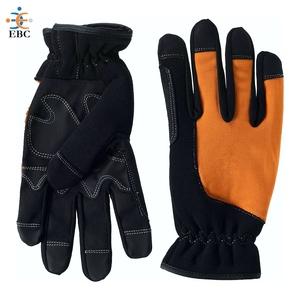 Traffic Safety Control Heavy-Duty 4x4 Recovery <b>Gloves</b> <b>Fingerless</b> Half Finger Design Adjustable Wristband Anti-Heat Anti-Slip - Product Image 1