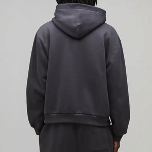 Men's Oversized Hooded Sweatshirt Black Cotton Chinese Style Print <b>Back</b> Logo Autumn Wear - Product Image 4