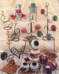 <b>Set</b> <b>of</b> 3 Tall Wooden <b>Candle</b> Holders for Home Decoration for Wedding and Valentine's Day Durable Metal Material - Product Image 3