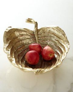 Frutero de Diseño Moderno con Hojas Doradas y Acabado Metálico Elegante para Decoración del Hogar, Ideal para Cocina y Sala de Estar - Product Image 3