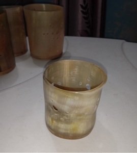 Natural Horn Votive Candle Holder Burnt Beeswax Tea Light Cup Decorative <b>Wall</b> <b>Sconce</b> for Home Party Decor - Product Image 2