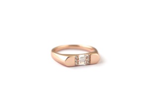 Anillo de Plata de Ley 925 con Diamantes en Oro Rosa, Corte Esmeralda, Joyería Fina y Elegante para Uso Diario - Product Image 5