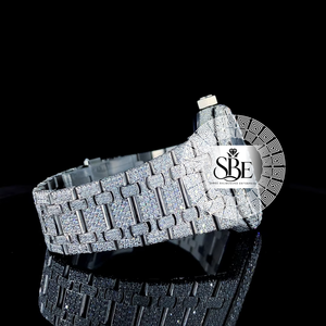 Reloj de Pulsera con Diamantes Moissanite para Hombre, Correa de Acero Inoxidable, Movimiento Japonés, Estilo Hip Hop, Gran Venta - Product Image 3