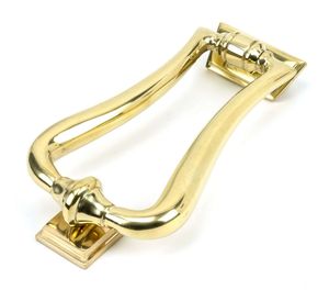 Battant de porte en laiton poli miroir, style rustique, traditionnel indien, gravé - Product Image 1