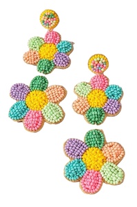 Nuevo bordado a mano hecho a mano divertido verano naranja rebanada cuentas gota pendientes naranja blanco Color moda Unisex India - Product Image 5