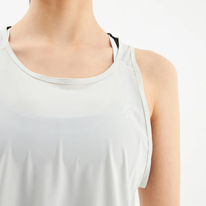 Custom Wholesale Summer <b>Woman</b> Slim Fit <b>Vest</b> Fitness Yoga Workout Sport Gym Pure Color Sleeveless <b>Loose</b> <b>Women's</b> Tank <b>Tops</b> - Product Image 4